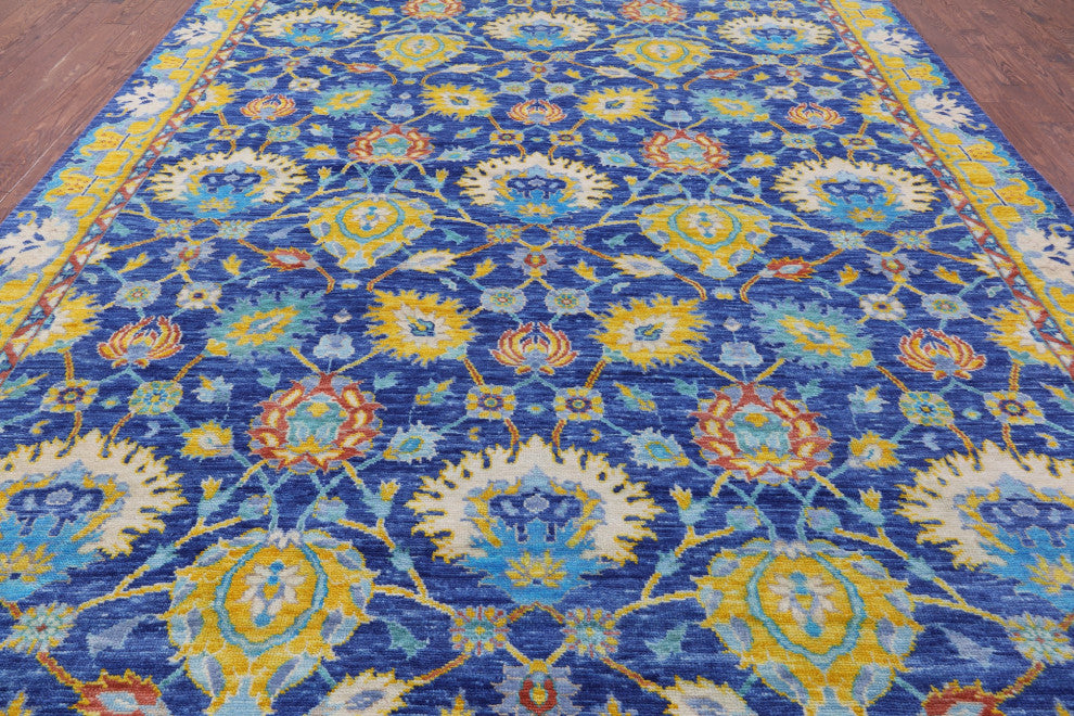Turkish Oushak Handmade Wool Rug 10' 3" X 14' 1" - Q13267