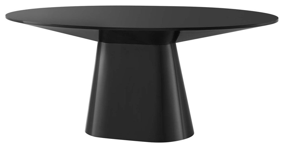 Provision 75" Oval Dining Table, Black