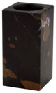 Myrtus Collection Black and Gold Marble Tumbler, Black and Brown