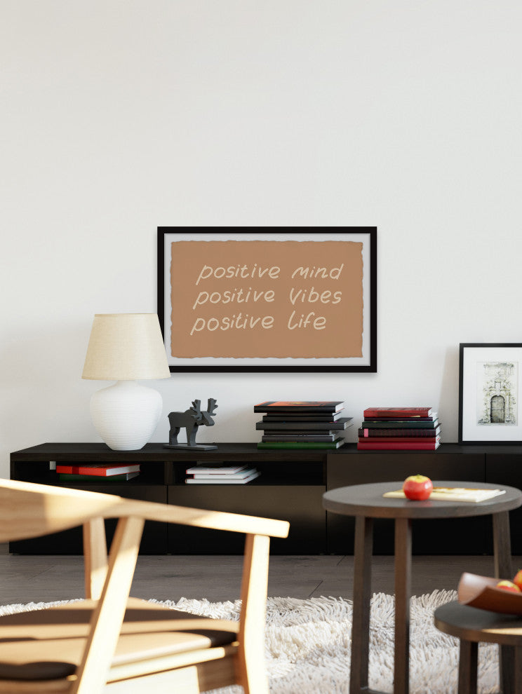 "Positive Mind" Framed Painting Print, 12x8