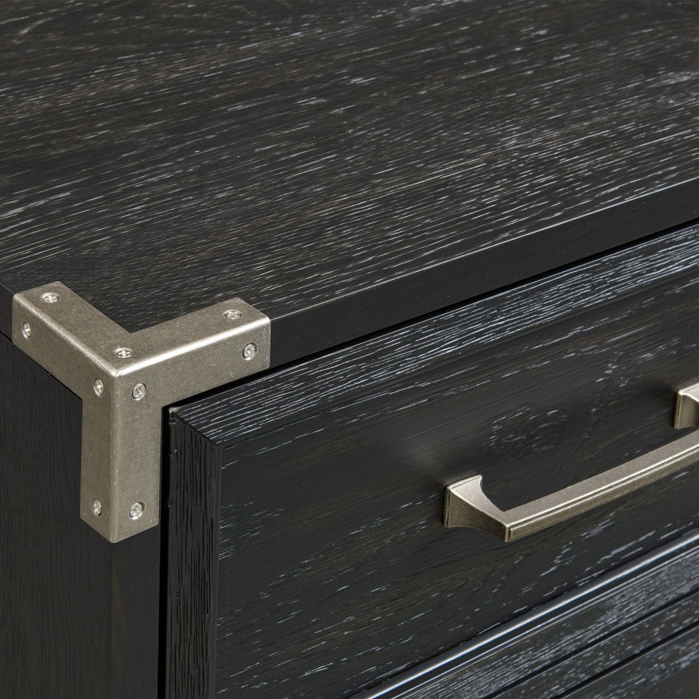 Laguna Occasional Console, Weathered Steel, 70" Wide
