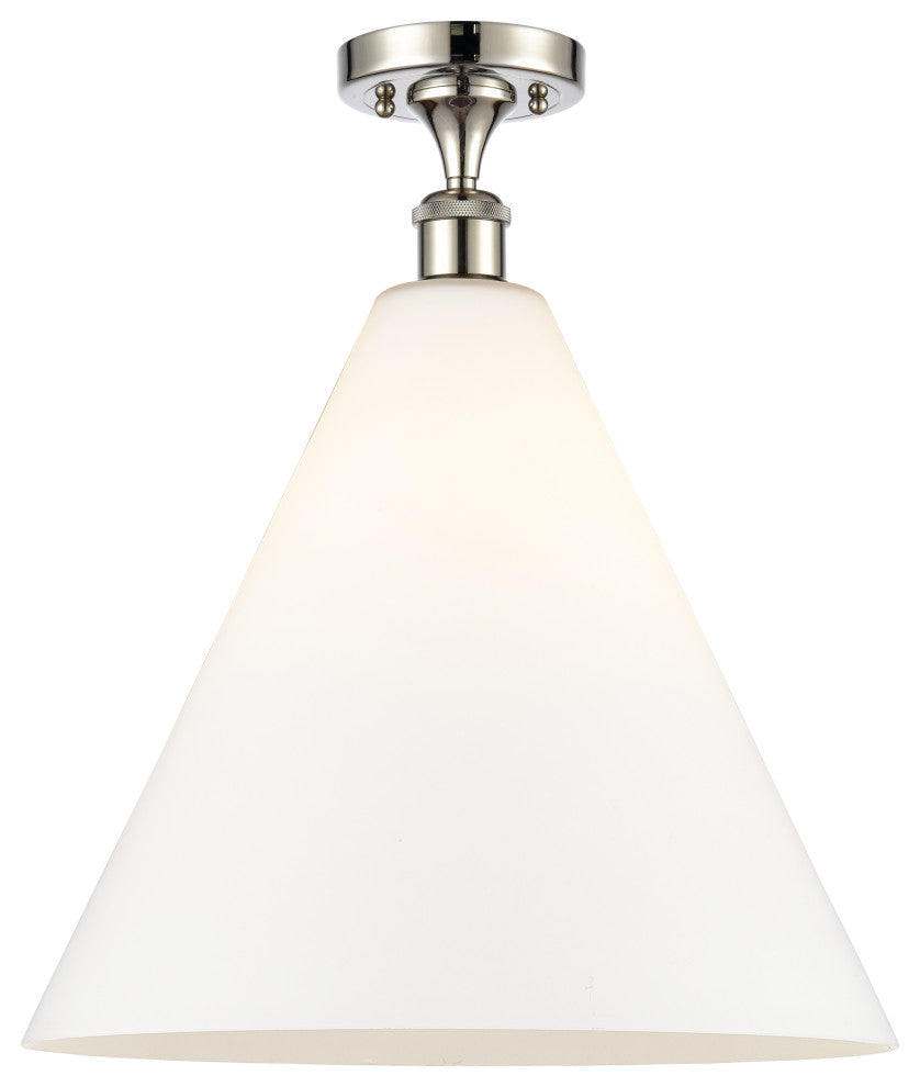 Innovations 516-1C-PN-GBC-161-LED 1 Light Semi-Flush Mount, Polished Nickel