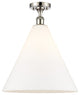 Innovations 516-1C-PN-GBC-161-LED 1 Light Semi-Flush Mount, Polished Nickel