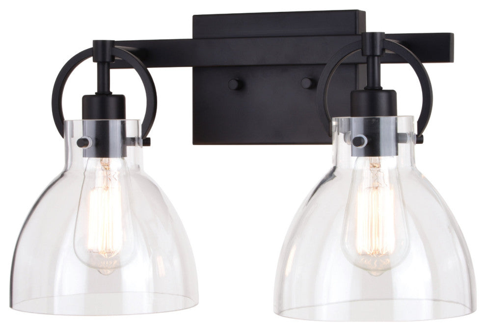 Ogden 1 Light Vanity Matte Black, Matte Black, 16.5-in W X 10-in H X 7.75-in D