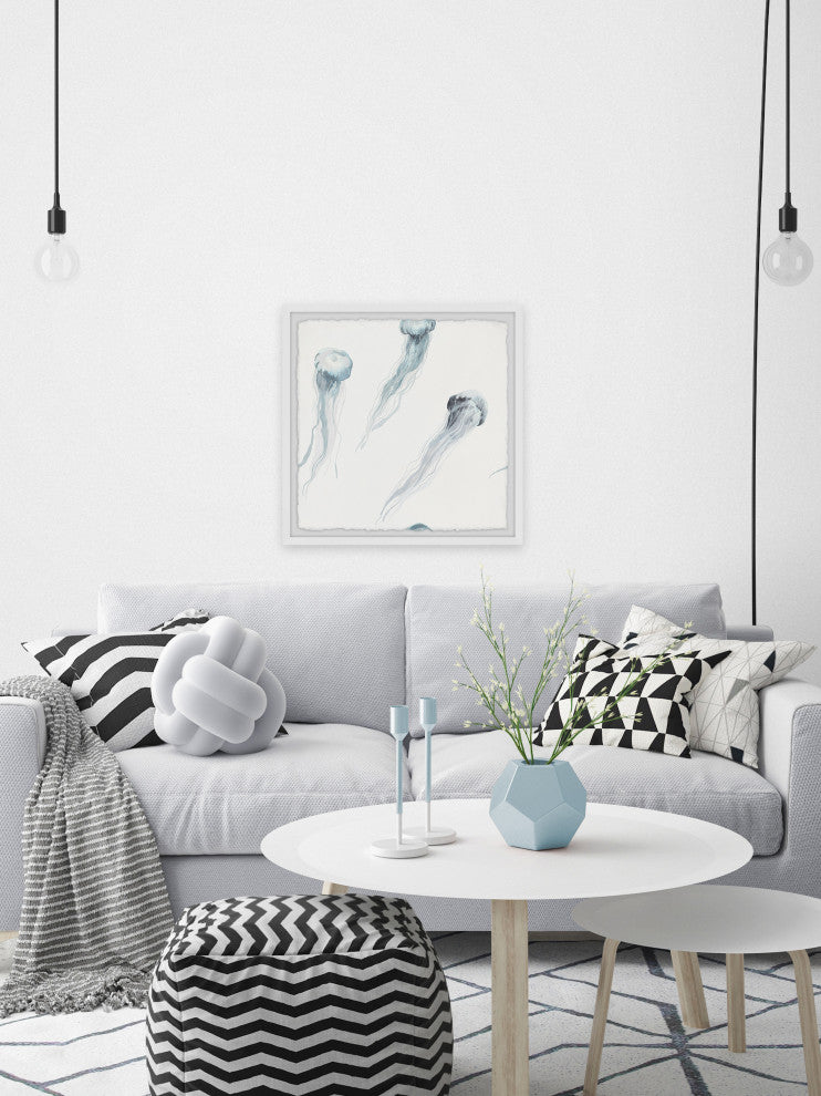 "Racing Jellies" Framed Painting Print, 32x32