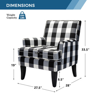 Herrera Classic Armchair With Pattern, Buffalo Black