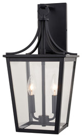 Vaxcel Lighting T0775 Cottage Grove 2 Light 19" Tall Outdoor Wall - Matte Black