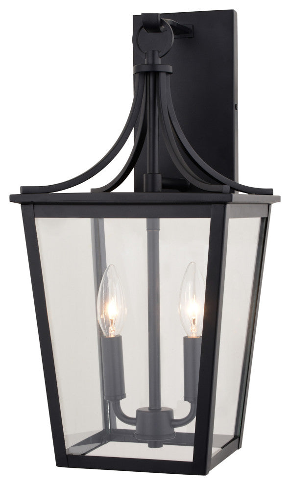 Vaxcel Lighting T0775 Cottage Grove 2 Light 19" Tall Outdoor Wall - Matte Black