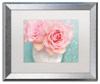 Cora Niele 'Pink Rose Bouquet' Matted Framed Art