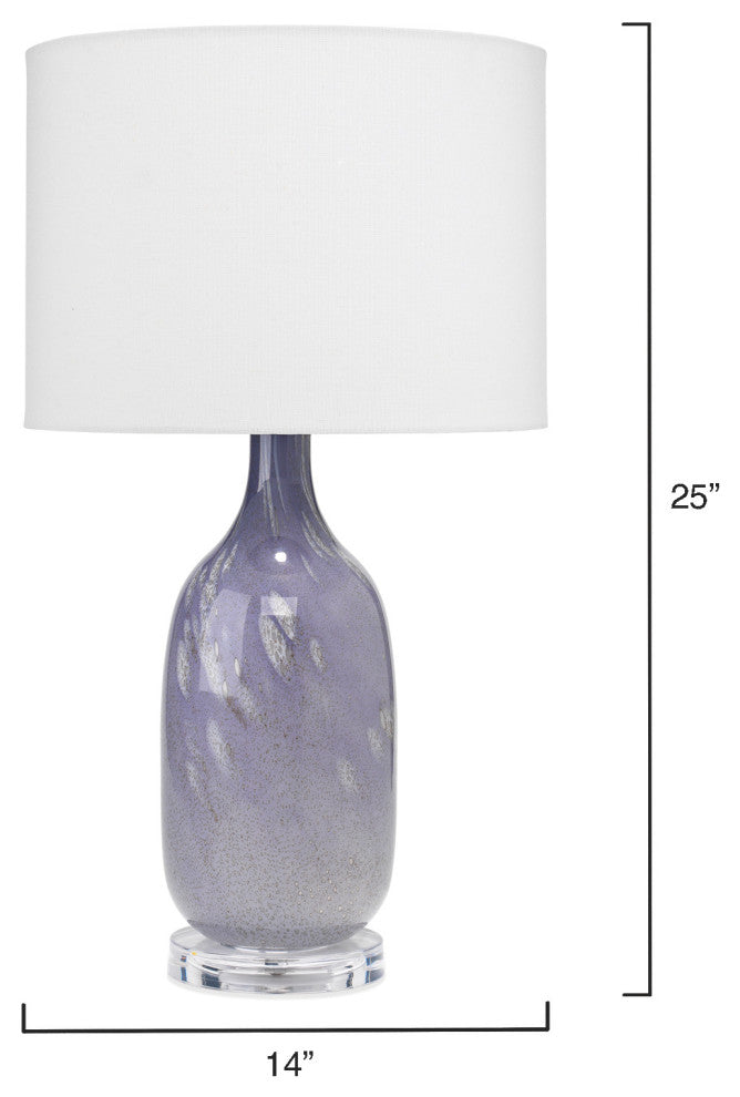 Maya Glass Table Lamp, Lavender