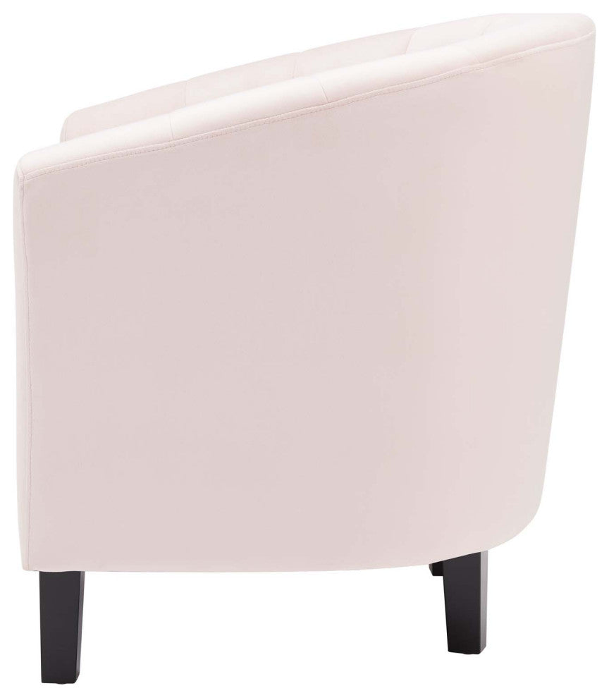 Tufted Armchair Accent Chair, Velvet, Pink, Modern, Living Lounge Hospitality