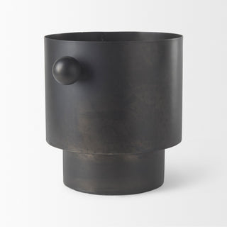 Juno Black Iron Vase, 9"
