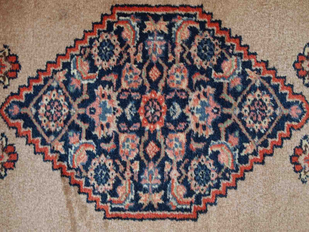 Handmade Vintage Indo-Tabriz Rug, 1.9'x3.9', 60cmx118cm 1960s