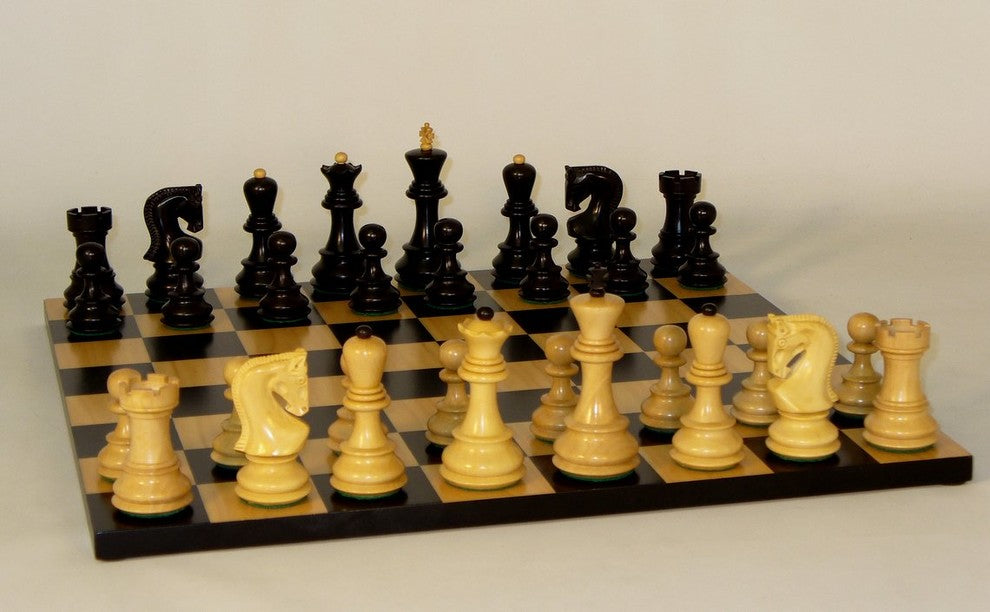Black Russian Black Maple Basic Chess Board Set