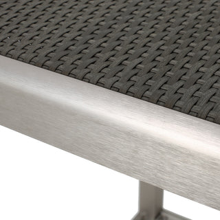 GDF Studio Capral Outdoor Gray Alumnimum Bar Table