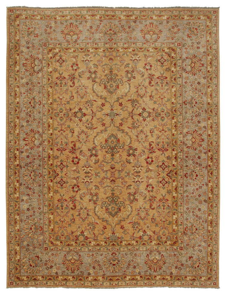 Rug N Carpet - Handmade Oriental 10' 2" x 13' 3" Decorative Oushak Area Rug