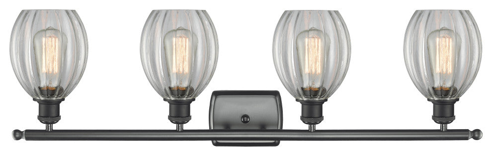 4-Light Eaton 36" Bath Fixture, Matte Black