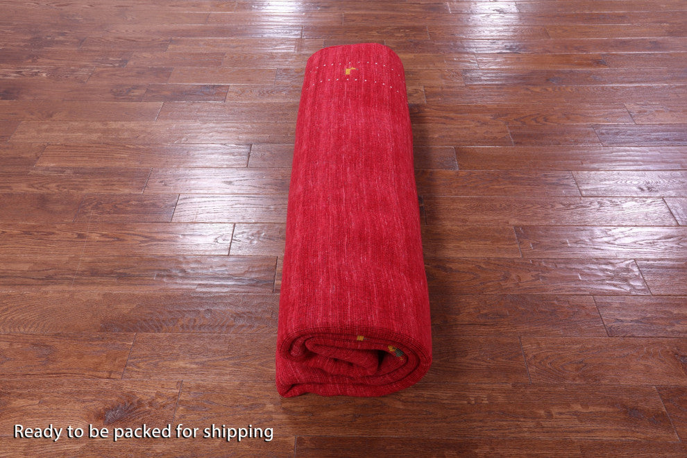 8' Square Persian Gabbeh Hand Knotted Wool Rug - Q15026