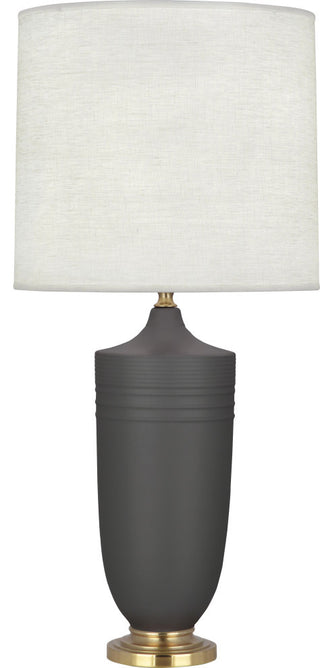 Michael Berman Hadrian Table Lamp, Matte Ash With Modern Brass