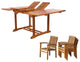 Teak Butterfly Stacking Chair Set, Without Cushion