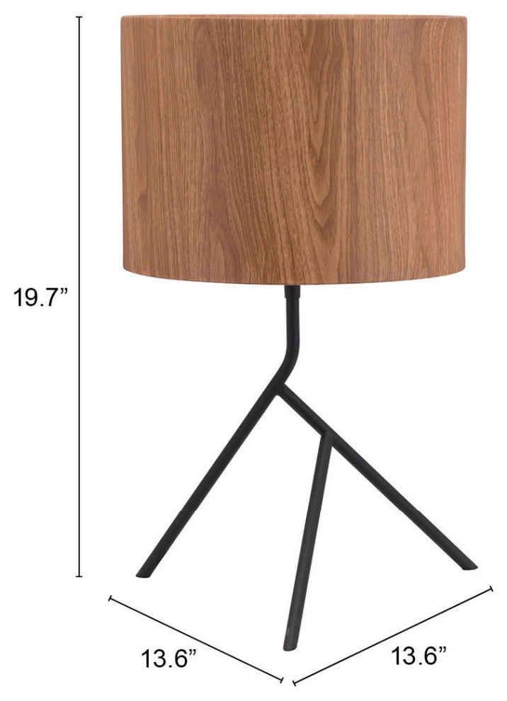 Sutton Table Lamp Brown & Black