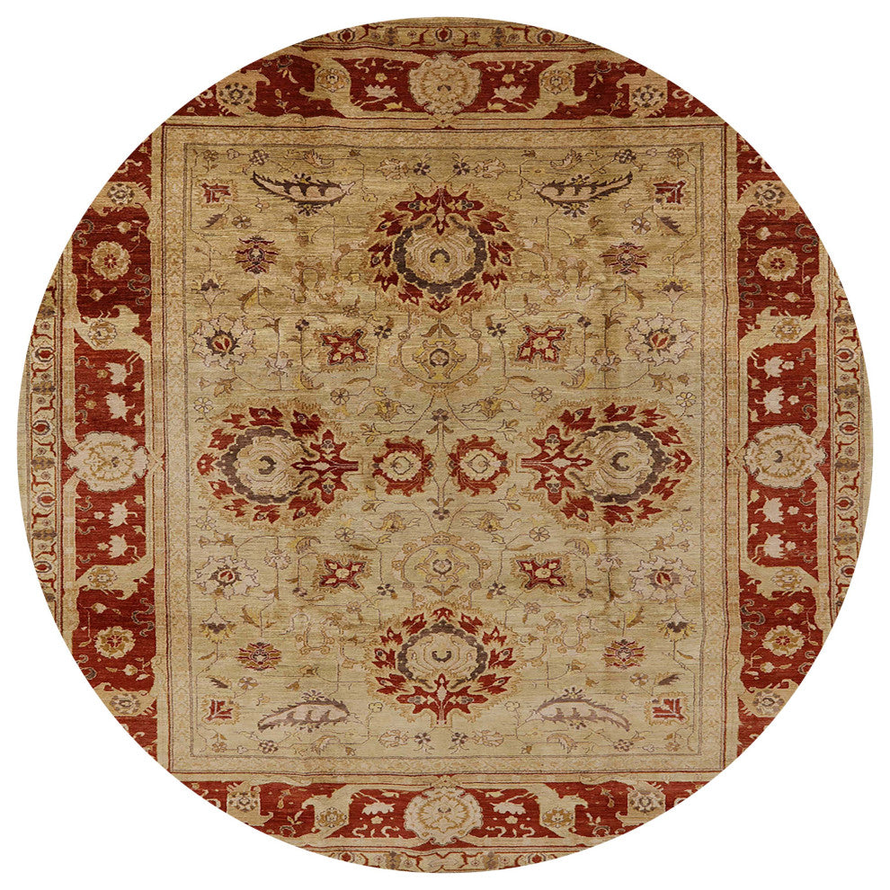 Ahgly Company Indoor Round Mid-Century Modern Area Rugs, 7' Round