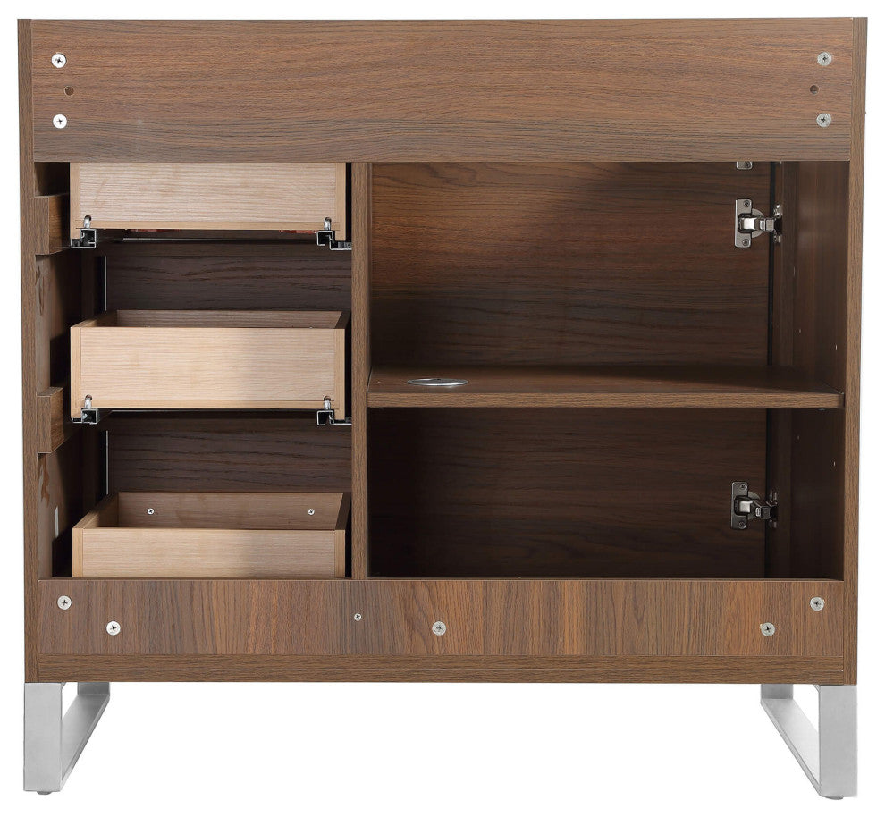 Fine Fixtures Opulence Collection Bathroom Vanity with White Ceramic Sink
