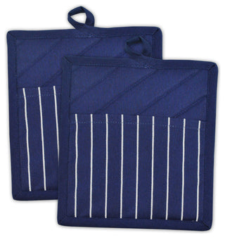 DII Nautical Blue Stripe Chef Potholder (Set of 2)