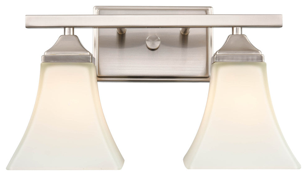 2 Light 14" Brushed Nickel Vanity Light