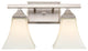 2 Light 14" Brushed Nickel Vanity Light