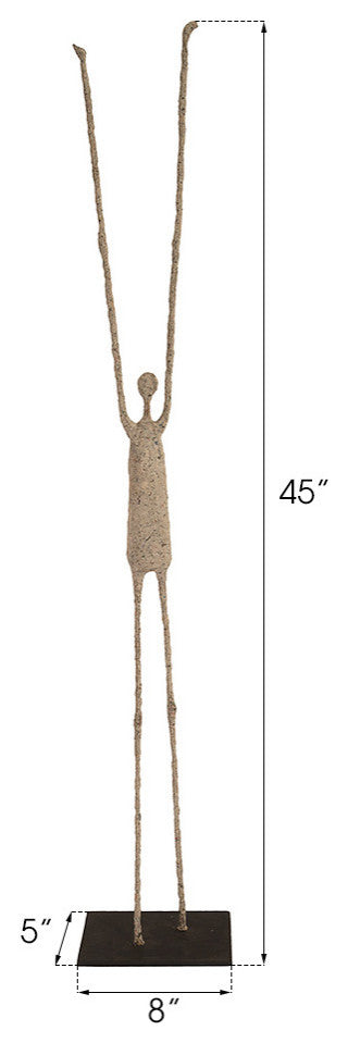 Human Sculpture, Hands Up, Paper Mache