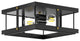 Industrial Black 2-Light Rectangle Iron Frame Flush Mount Ceiling Light