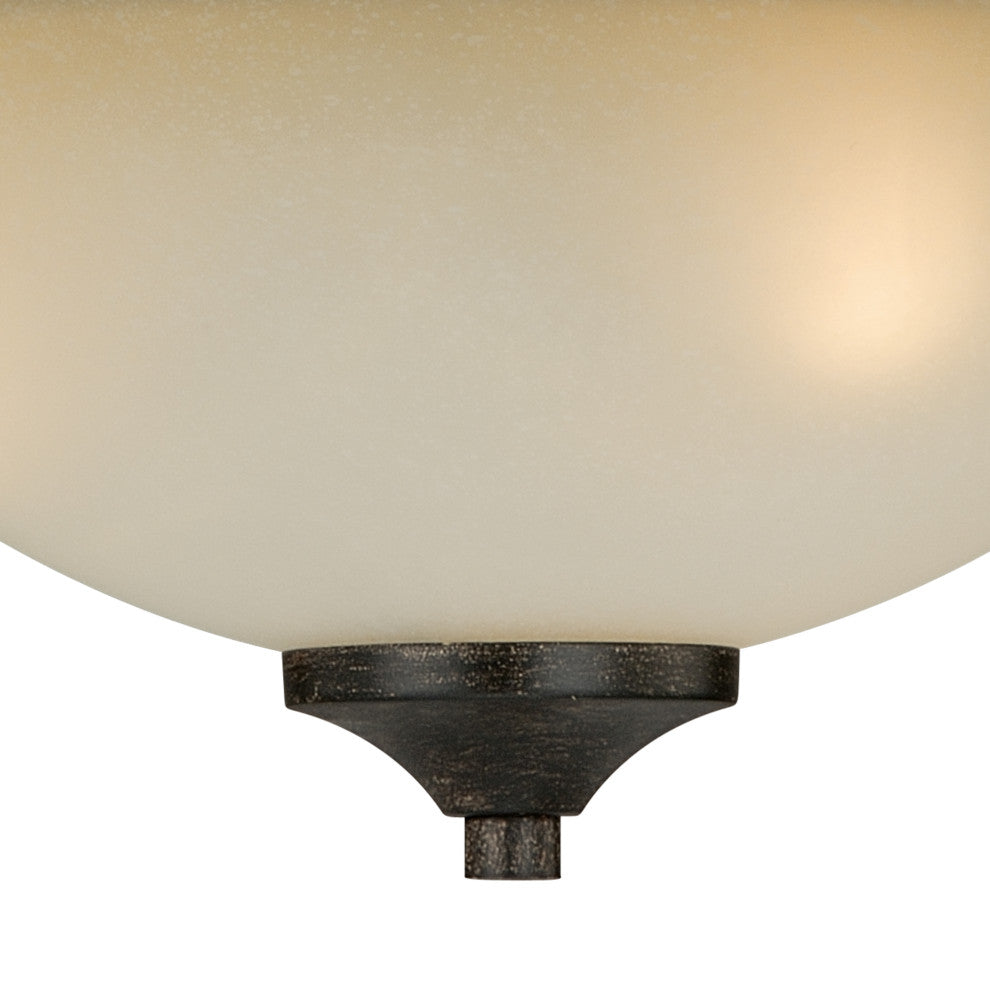Halifax 14.5" Semi Flush Ceiling Light Black Walnut