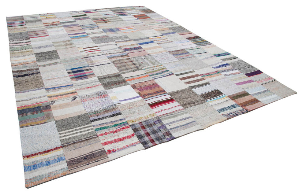 Rug N Carpet - Handmade Anatolian 10' 0'' x 13' 1'' Rustic Patchwork Kilim Rug