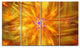 Glowing Brightest Star Exotic Flower, Abstract Canvas Print, 48"x28", 4 Panels