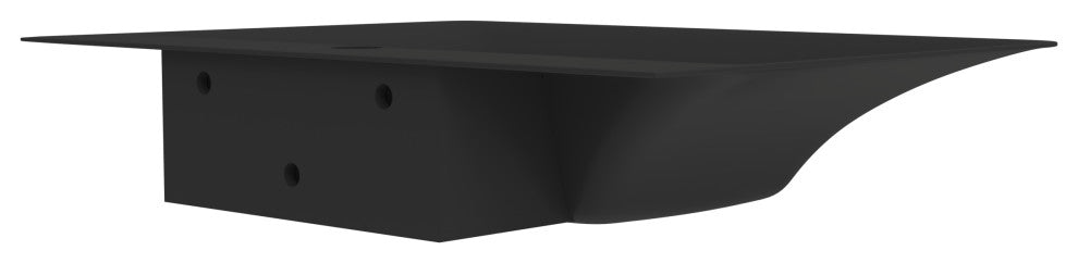 CastelloUSA Carmella Minimalist Wall Mount Bathroom Sink, Black, 24''