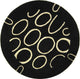 Safavieh Soho soh714a Rug, Black/Ivory, 6'0"x6'0" Round