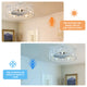 White Vintage Reversible Ceiling Fan 5-light 18.1" with Remote for Bedroom