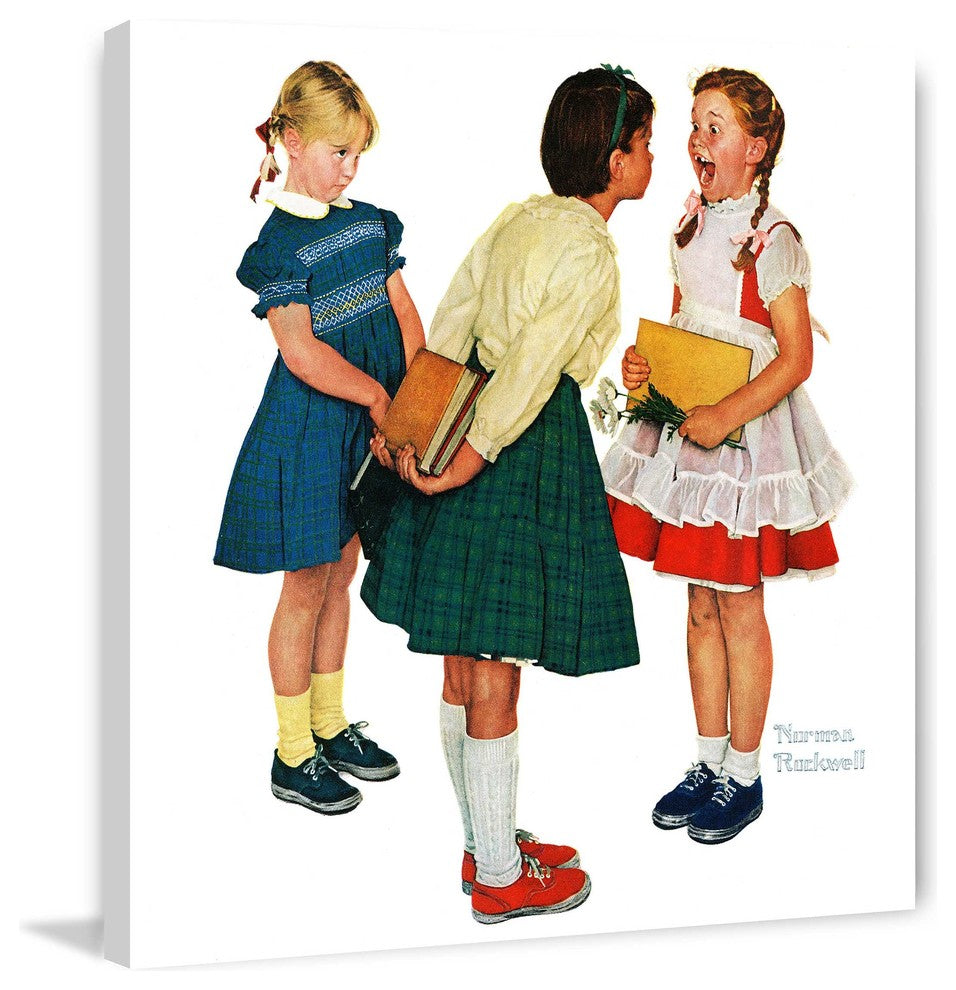 "Missing tooth" Painting Print on Canvas by Norman Rockwell