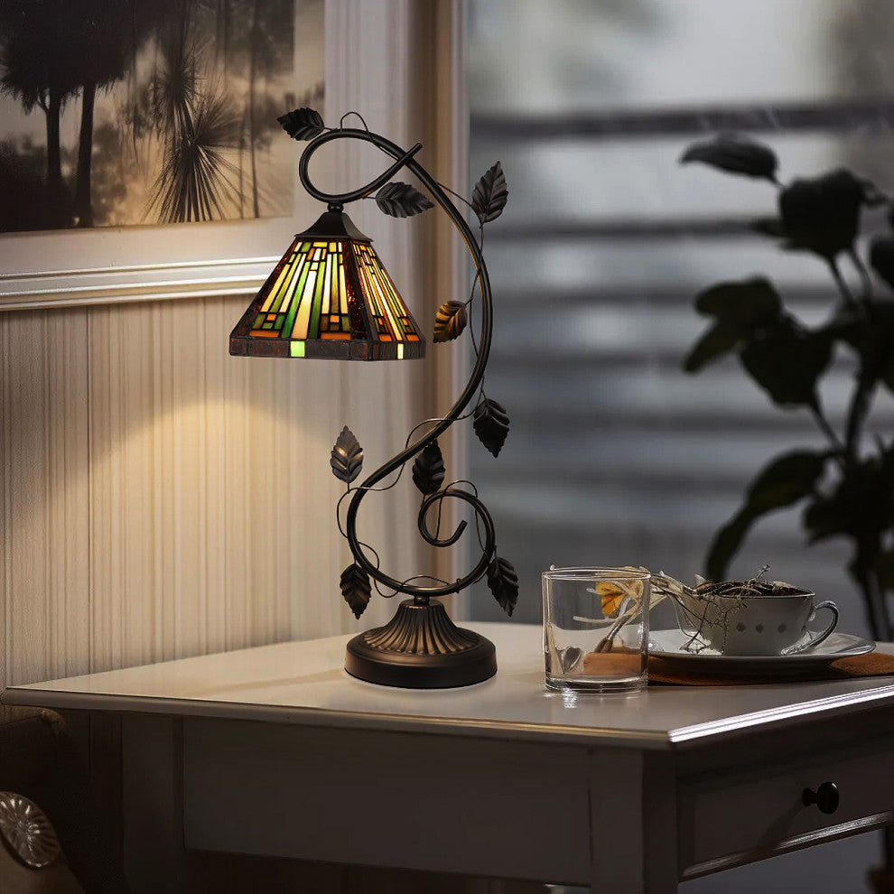 Innes Tiffany 1-Light Mission Accent Table Lamp 6" Shade