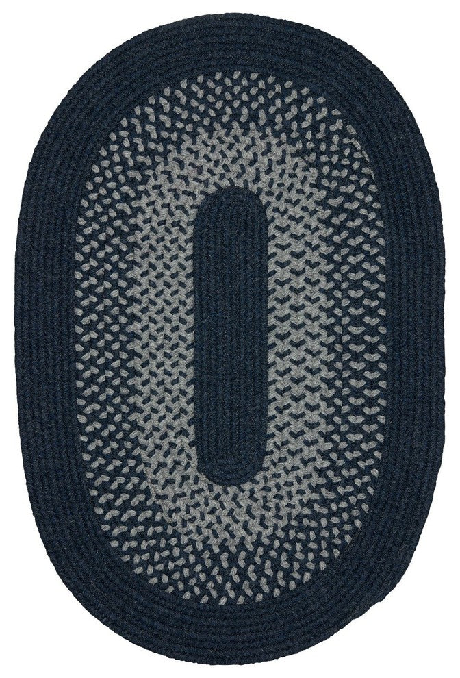 Colonial Mills Madison MD24 Navy Traditional Area Rug, 3'x5' Oval