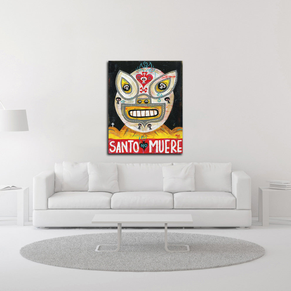 "Santo" by Jorge R. Gutierrez, Print on Canvas, 14"x18"