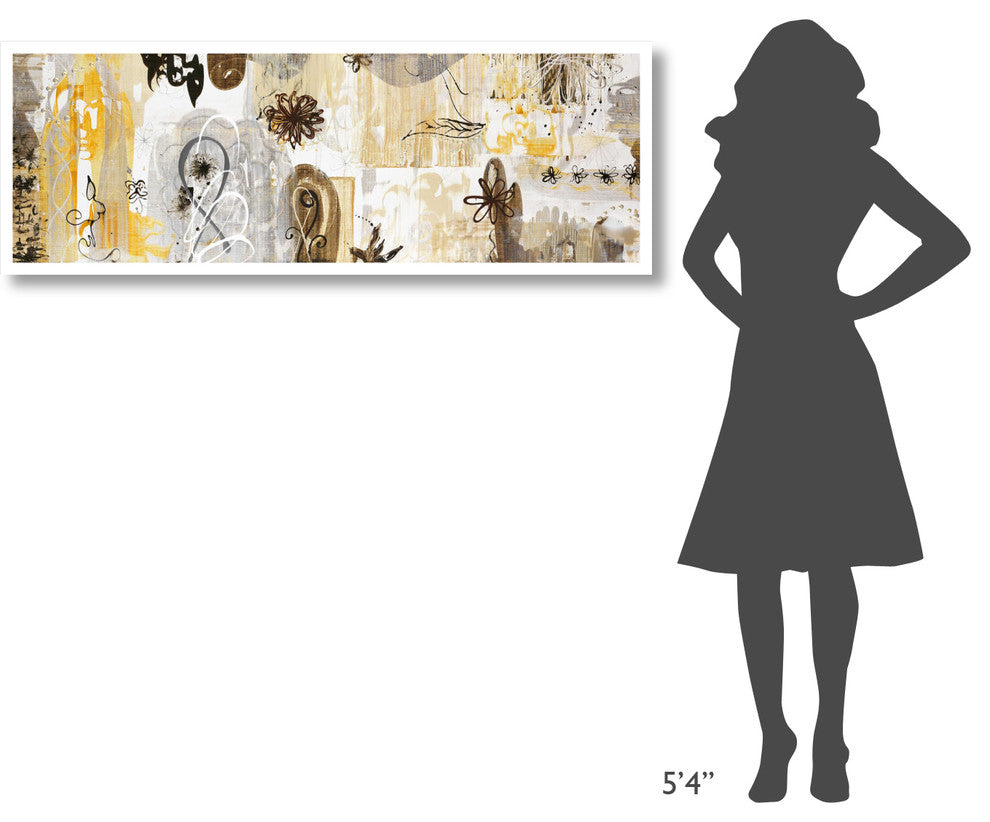 "Decadent Garden III" Digital Paper Print by Joan Elan Davis, 56"x20"