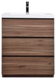 Edison 30" Single Bathroom Vanity Set, Walnut