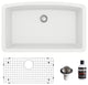 Karran Undermount Quartz 32" Single Bowl Kitchen Sink Kit, White