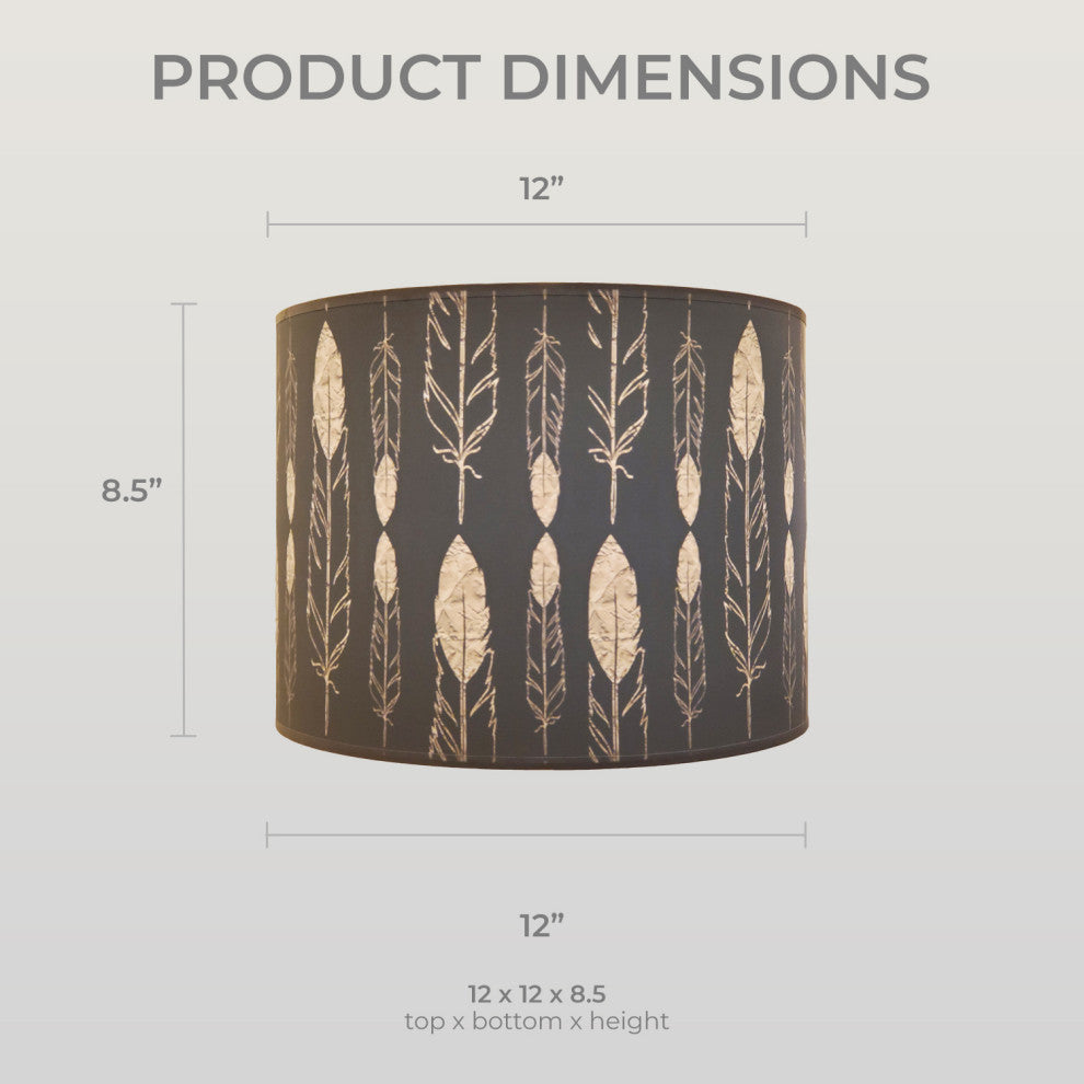 Royal Designs Modern Trendy Decorative 2-Sided Silhouette Hardback Lampshade, Fe