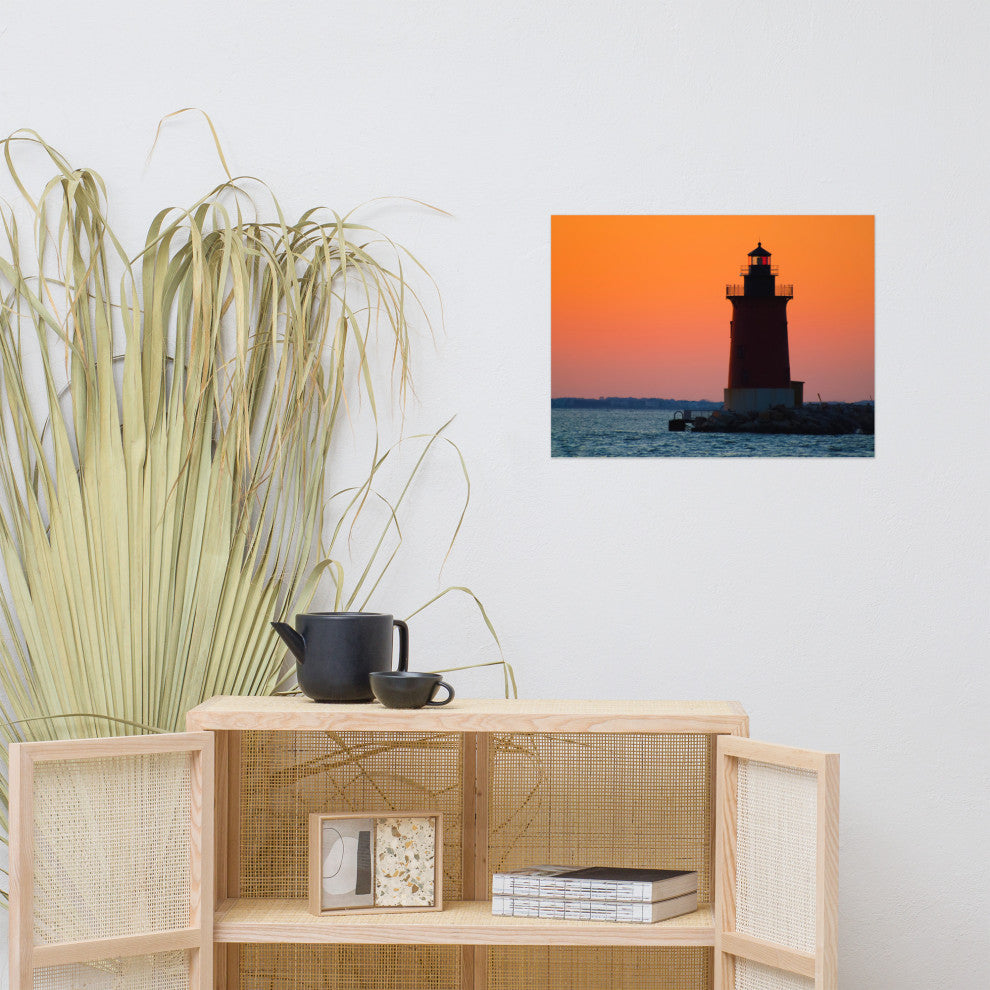 Sunset at Henlopen State Park 3 Landscape Photo Unframed Wall Art Print, 18" X 24"