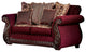 Upholstered Loveseat with Rolled Arms Design, Loveseat