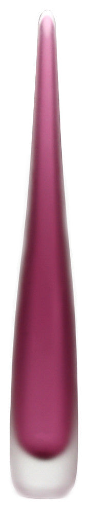 Murano Glass Flute Vase, Ruby