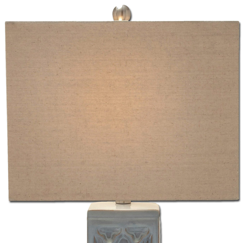Urban Designs Blue Trellis Ceramic Table Lamps, Set of 2